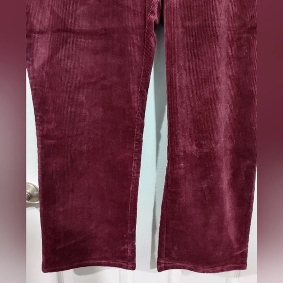 D & Co. Denim & Company Maroon Corduroy Elastic Waist Pants in Size 20WP - Picture 4 of 11